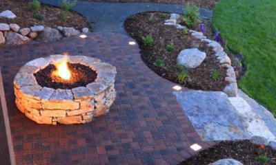 Feuerstelle aus Stein im Garten selber bauen