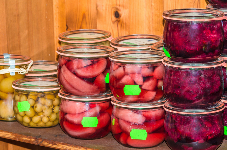 Zum Einlegen benötigte Lebensmittel