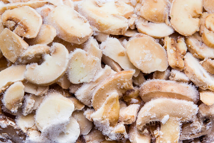 Haltbarkeit eingefrorener Champignons