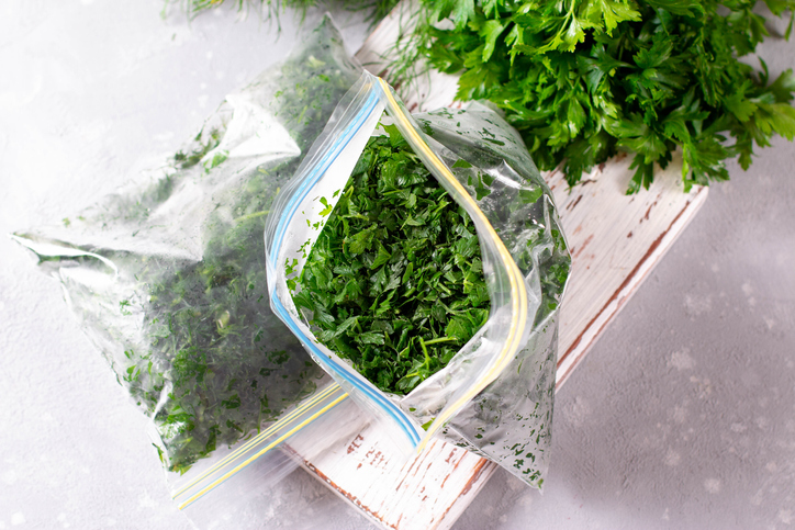 Petersilie einfrieren