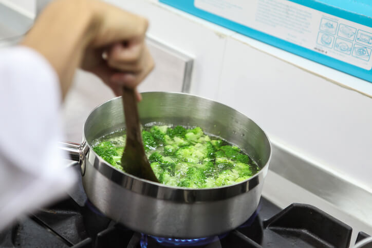 Einfrieren von blanchiertem Gemüse