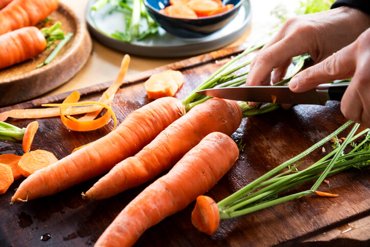 Vorbereitung der Möhren